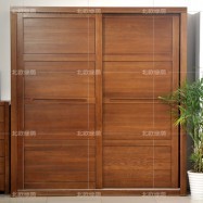 榆木全實(shí)木衣柜 推拉柜移門衣柜衣櫥儲(chǔ)物柜