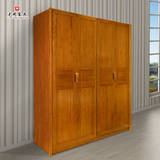 光明家具 橡木四門衣柜 整體衣柜大衣柜 衣櫥 實木衣柜 臥室實木家具 21108(琥珀色) 四門衣柜 - 京東手機版